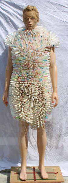 Sculpture titled "Adam en puissance" by O.M.A., Original Artwork, Collages