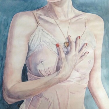 Pittura intitolato "Нежность" da Ekaterina Kesler, Opera d'arte originale, Acquarello Montato su Telaio per barella in legno