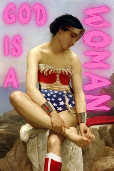 Arts numériques intitulée "God is a Woman - Mo…" par Chun Yu Guan, Œuvre d'art originale, Image générée par l'IA Monté sur C…