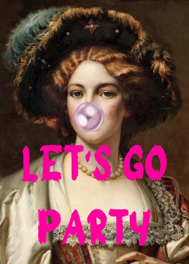 "Vintage Glamour Bub…" başlıklı Dijital Sanat 春宇 关 tarafından, Orijinal sanat, AI tarafından oluşturulan görüntü Karton üzer…