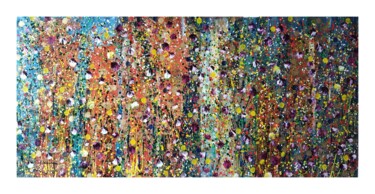 Schilderij getiteld "Un jardin mystérieux" door Myriam Carbonnier, Origineel Kunstwerk, Acryl