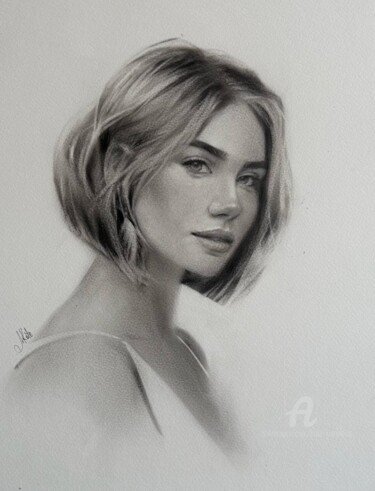 "SASHA" — ORIGINAL HYPERREALISTIC PORTRAIT Картина под названием ""SASHA" — ORIGINAL…" - Mkate, Подлинное произведение искусства, Масло