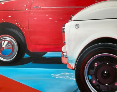 绘画 标题为“Duo Cinquecento Fia…” 由Gilbert Duchamp, 原创艺术品, 丙烯
