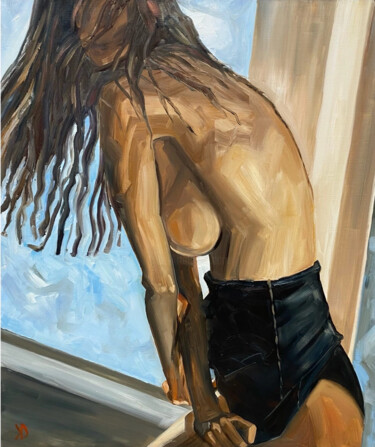 Pittura intitolato "Обнаженная" da Ekaterina Kesler, Opera d'arte originale, Olio Montato su Telaio per barella in legno