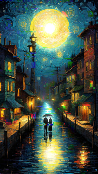 Between Light and Darkness: We Stay Цифровое искусство под названием "Between Light and D…" - Sofia Markina, Подлинное произведение искусства, Изображение, сген…