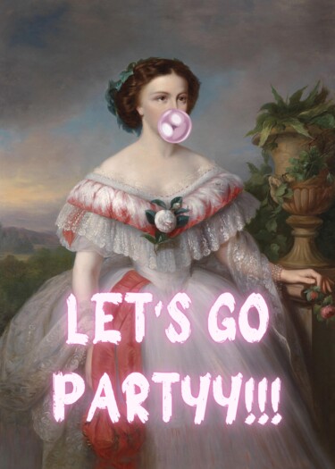 "Vintage Glamour Bub…" başlıklı Dijital Sanat 春宇 关 tarafından, Orijinal sanat, AI tarafından oluşturulan görüntü Karton üzer…