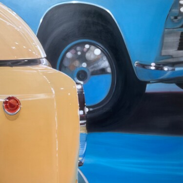 绘画 标题为“Duo Fiat 500 ~ 2300” 由Gilbert Duchamp, 原创艺术品, 丙烯