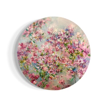 제목이 "Cherry blossom"인 미술작품 Olga Beketova로, 원작, 기름 나무 들것 프레임에 장착됨