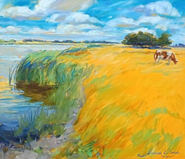 Hupalivka Pittura intitolato "Hupalivka" da Olena Mishyna, Opera d'arte originale, Olio Montato su Telaio per barella in legno