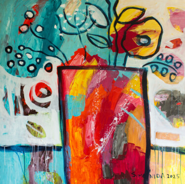 Painting titled "Monolithic Vase" by Simonida Djordjevic, Original Artwork, Acrylic