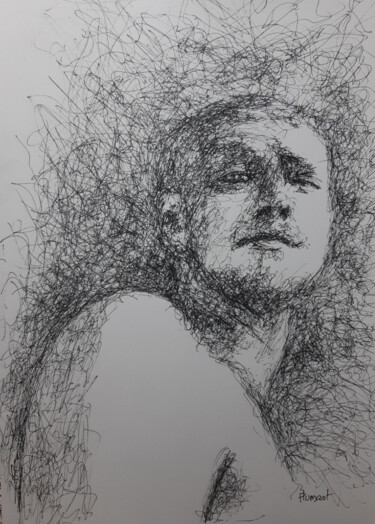 Disegno intitolato "Vraiment? (Really?))" da François Plumart, Opera d'arte originale, Inchiostro