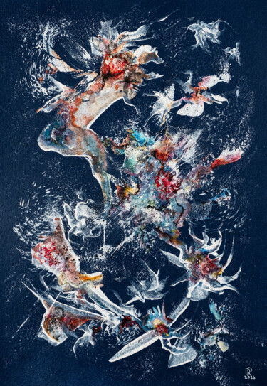 Pittura intitolato "Piccola Rapsodia I" da Daniele Rebecchi, Opera d'arte originale, Acrilico