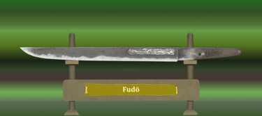 数字艺术 标题为“Fudo Masamune Grün” 由Marun Bönninghaus, 原创艺术品, 2D数字工作