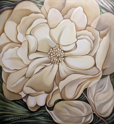 绘画 标题为“Tender Flower” 由Dmitry King, 原创艺术品, 油 安装在木质担架架上