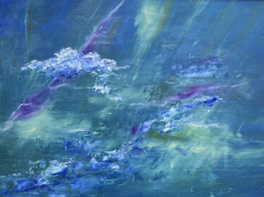 绘画 标题为“Sommergewitter” 由Claudia Maria Ulrich, 原创艺术品, 油 安装在木质担架架上