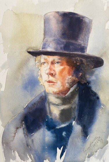 Pushkin Картина под названием "Pushkin" - Daria Kamishanova, Подлинное произведение искусства, Акварель