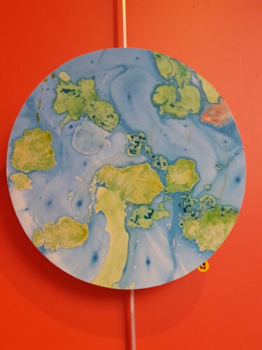 Schilderij getiteld "Les Iles Fam - Indo…" door Béatrice Burel, Origineel Kunstwerk, Inkt Gemonteerd op Houten paneel