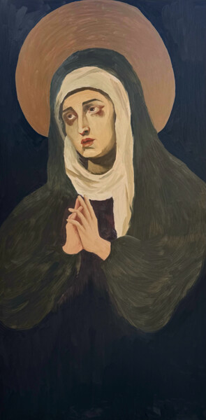「Исповедь: Незнание…」というタイトルの絵画 Алина Петроваによって, オリジナルのアートワーク, オイル その他の剛性パネルにマウント
