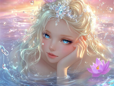 제목이 "Where Pisces Dreams…"인 미술작품 Asnat Unnger로, 원작, 수채화