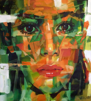 "GREEN-ORANGE PORTRA…" başlıklı Tablo Aleksandr Ilichev tarafından, Orijinal sanat, Akrilik