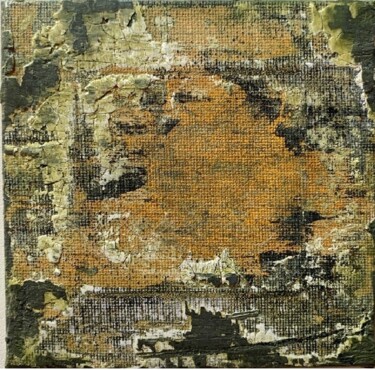 Schilderij getiteld "Mustard swamp №3" door Alina Kovina, Origineel Kunstwerk, Acryl Gemonteerd op Frame voor houten brancard