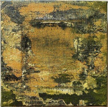 Painting titled "Mustard swamp №2" by Alina Kovina, Original Artwork, Acrylic Mounted on Wood Stretcher frame