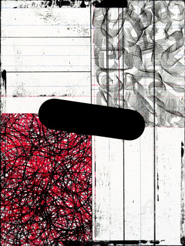 Unspoken Story 9. Schilderij getiteld "Unspoken Story 9." door Petr Strnad, Origineel Kunstwerk, Inkt