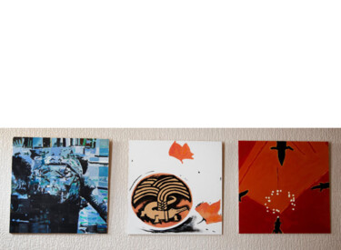 Malerei mit dem Titel "Triptych, Nîmes" von Philip Henderson, Original-Kunstwerk, Acryl