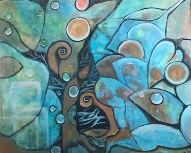 "Fairytale" başlıklı Tablo Heike Schröder tarafından, Orijinal sanat, Akrilik Ahşap Sedye çerçevesi üzerine monte edilmiş