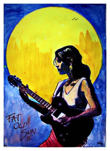 Fat Old Sun II Рисунок под названием "Fat Old Sun II" - Walter Vermeulen, Подлинное произведение искусства, Чернила