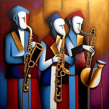 'Musici"serie creazioni da collezione Arte digitale intitolato "'Musici"serie creaz…" da Angelo Mazzoleni, Opera d'arte originale, Lavoro digitale 2D
