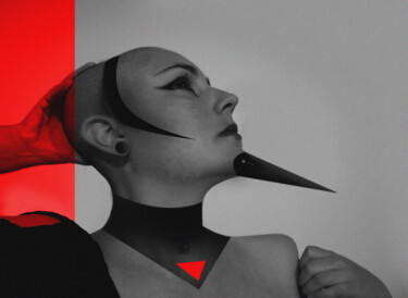Arte digitale intitolato "Testa rasata" da O. Soniart, Opera d'arte originale, Fotomontaggio