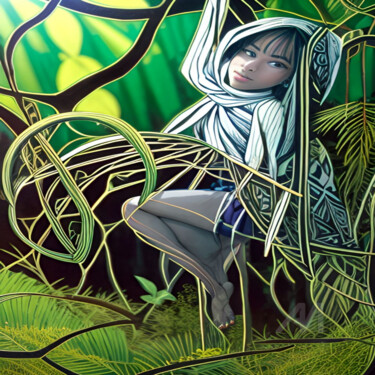 数字艺术 标题为“Jangle lady” 由Dima Oliinyk, 原创艺术品, 2D数字工作