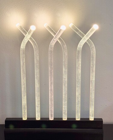 Sculpture titled "Bright Curves" by Jean-Marc Gardeux, Original Artwork, Plastic