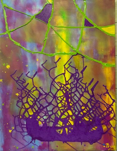 Painting titled "cloud №2" by Danylo Nozdria, Original Artwork, Acrylic Mounted on Wood Stretcher frame