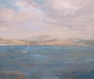 "Sea of Kornati." başlıklı Tablo Mariia Lashkevych tarafından, Orijinal sanat, Petrol Ahşap Sedye çerçevesi üzerine monte ed…