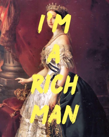 "'I'm A Rich Man' Ro…" başlıklı Dijital Sanat 春宇 关 tarafından, Orijinal sanat, AI tarafından oluşturulan görüntü Karton üzer…