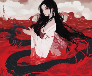 The Blood Oracle Цифровое искусство под названием "The Blood Oracle" - Dicle Kaya, Подлинное произведение искусства, Изображение, сгенерирова…