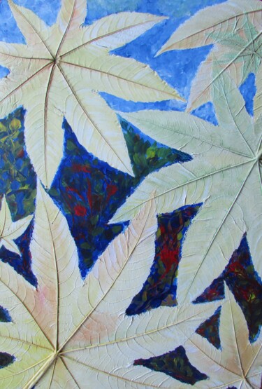 "Luminous Foliage #1" – Botanical Abstract Painting titled ""Luminous Foliage #…" by Alena Panchenia Elena Pancena, Original Artwork, Casting