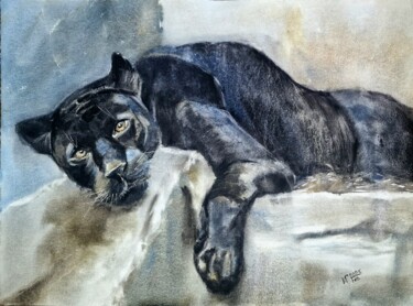 Painting titled ""Au repos"" by Iryna Grytsenko, Original Artwork, Watercolor