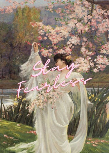 Digital Arts titled "Cherry Blossom Sere…" by Chun Yu Guan, Original Artwork, AI generated image Mounted on Cardboard