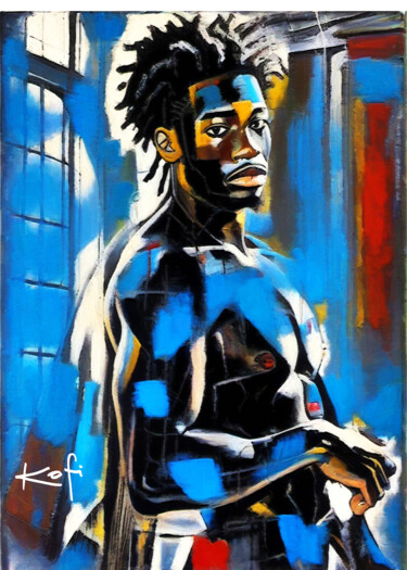 Arte digitale intitolato "Portrait-12" da Kofi Mamadi, Opera d'arte originale, Stampa digitale