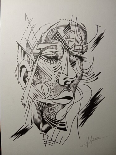 Drawing titled "Abstract life#2" by Miguel Marques, Original Artwork, Ink