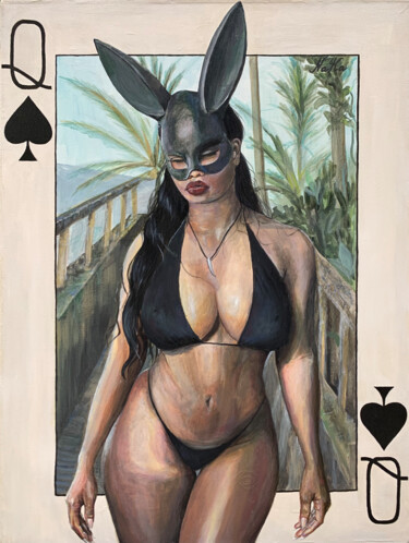 「Queen of Spades」というタイトルの絵画 Natali Kalalbによって, オリジナルのアートワーク, アクリル