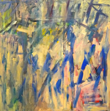 Ζωγραφική με τίτλο "Compositie 7213" από Engelina Zandstra, Αυθεντικά έργα τέχνης, Ακρυλικό Τοποθετήθηκε στο Ξύλινο φορείο σ…