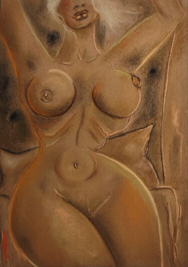 Disegno intitolato "Sense of late eveni…" da Olesya Nikolaeva, Opera d'arte originale, Pastello
