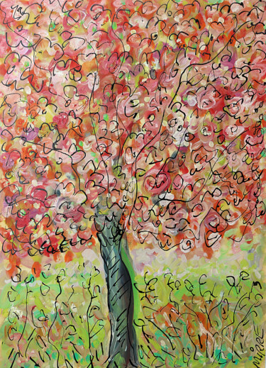 Painting titled "Douceur4" by Jean Mirre, Original Artwork, Oil