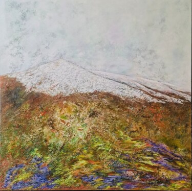 Painting titled "Le Mont Ventoux" by Marie Therese Combe, Original Artwork, Acrylic
