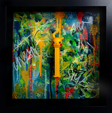 Sculpture Murale Pikachu Pokemon Pez Street Art Pop Art Sculpture titled "Sculpture Murale Pi…" by Pvettese, Original Artwork, Spray paint