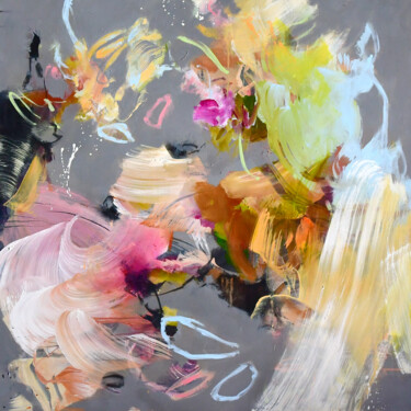 Unruly fluttering Malerei mit dem Titel "Unruly fluttering" von Kirsten Handelmann, Original-Kunstwerk, Acryl Auf Keilrahmen aus Holz montiert